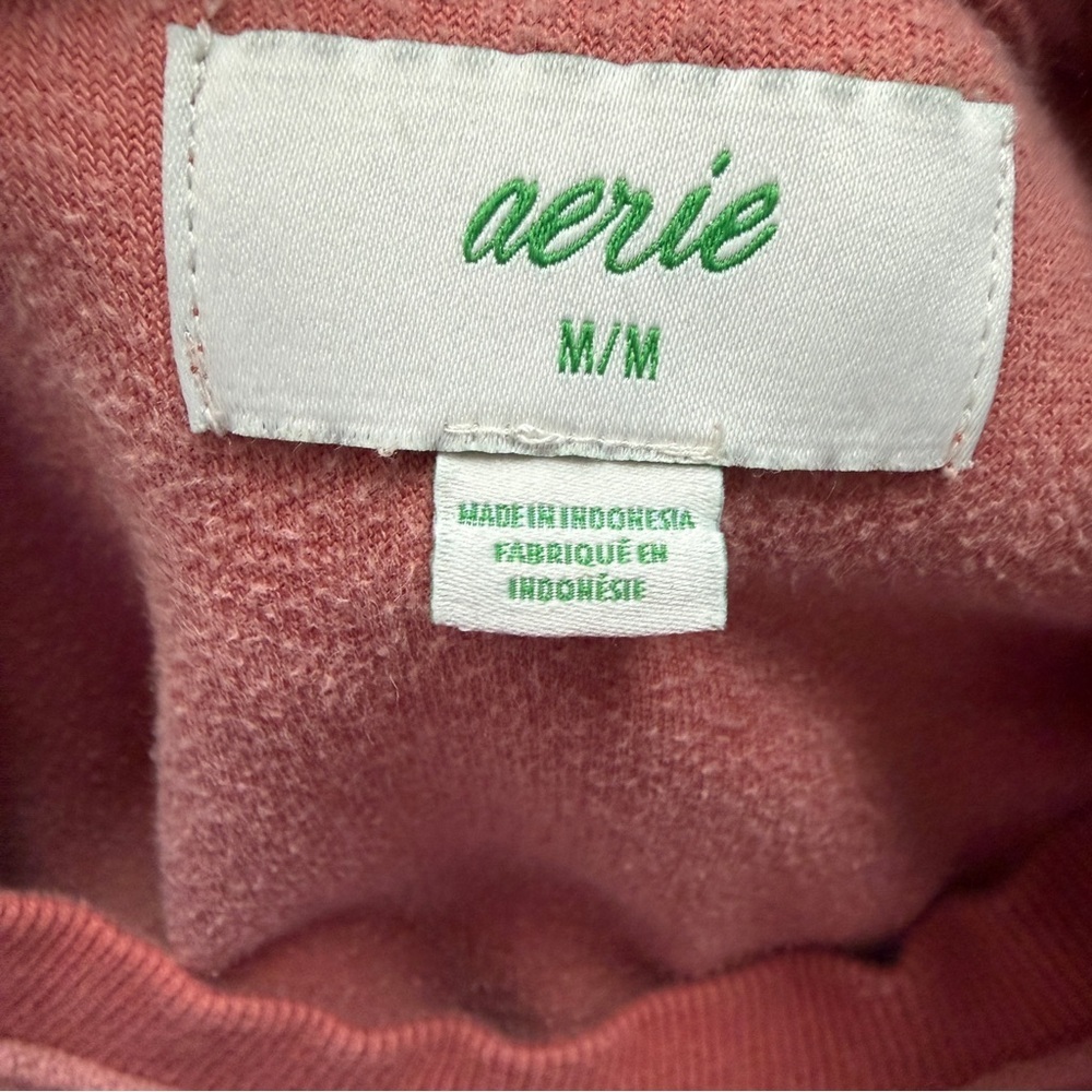 Aerie Womens Real Obsessed Oversized Velour Sweatshirt Size M Orange Loungewear - Picture 2 of 9